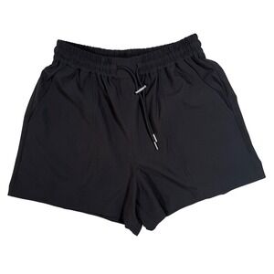 Varley Esmond Mid Rise Short 3 Black Stretch Twill Drawstring Athletic Small